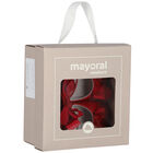 طقم بنات حذاء ما قبل المشي بفيونكة باللون الأحمر, 2, hi-res